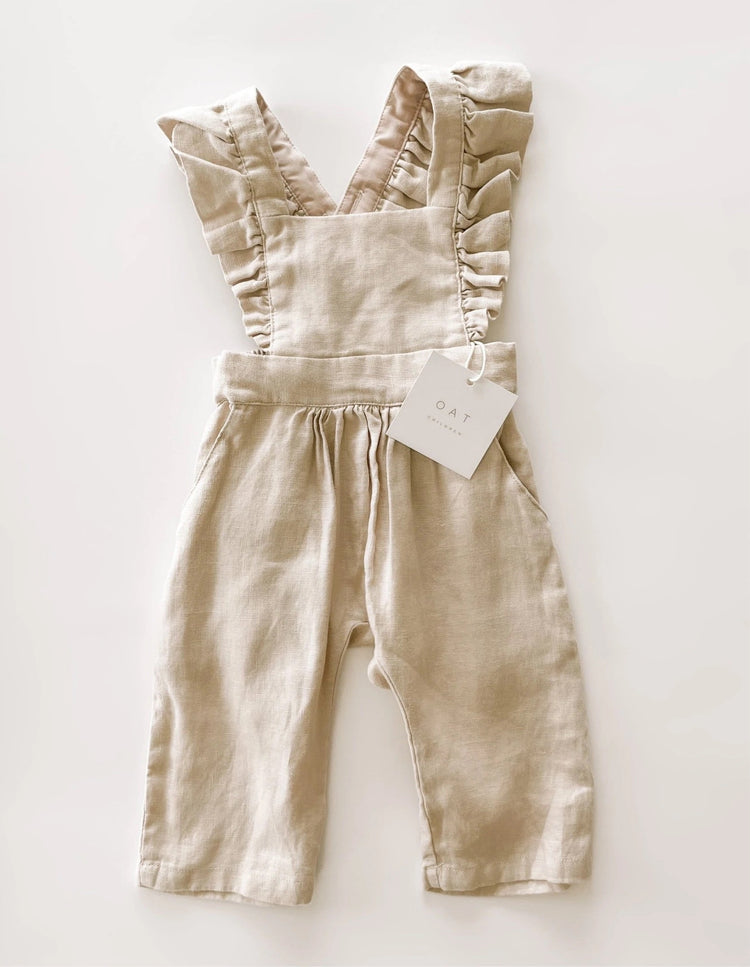 Linen Flutter Sleeve Jumpsuit